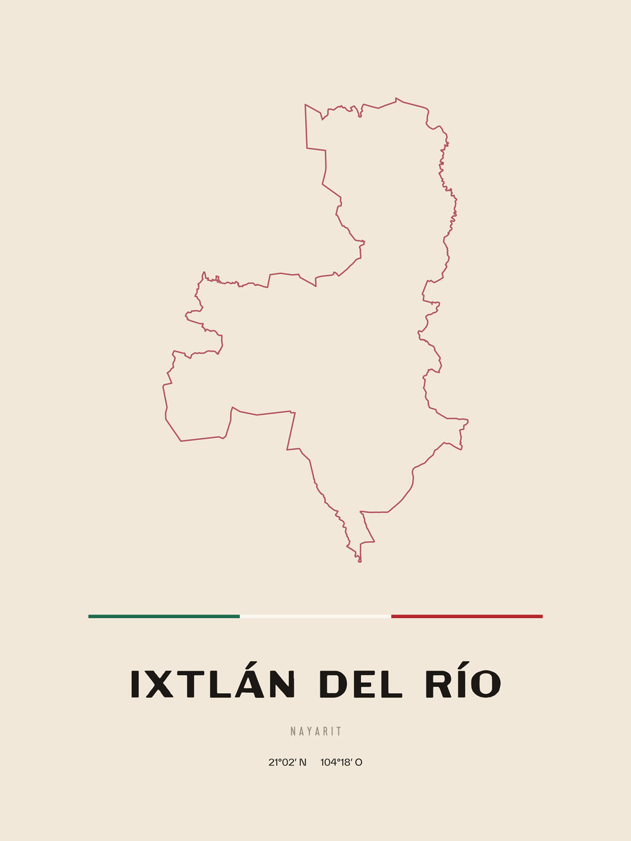 Framed poster of Ixtlán del Río, Nayarit.