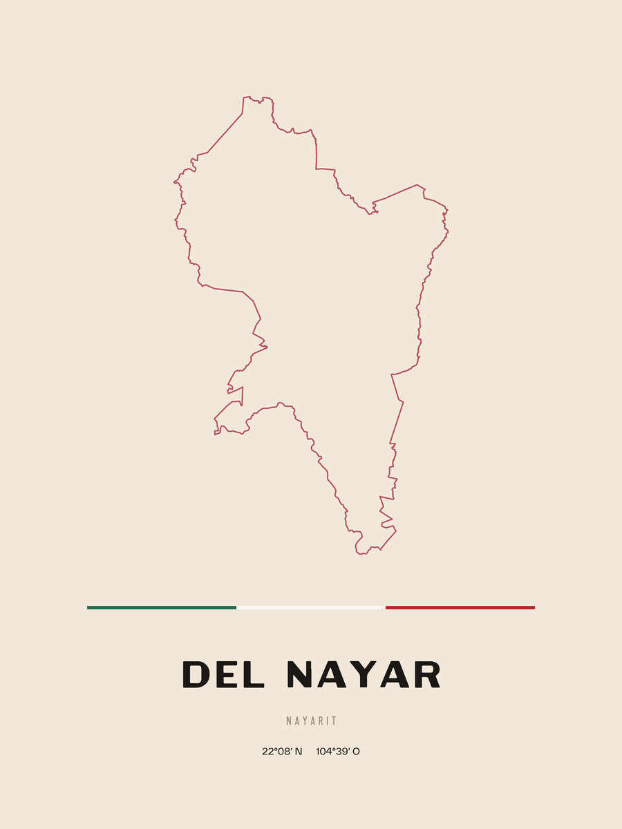 Framed poster of Del Nayar, Nayarit.