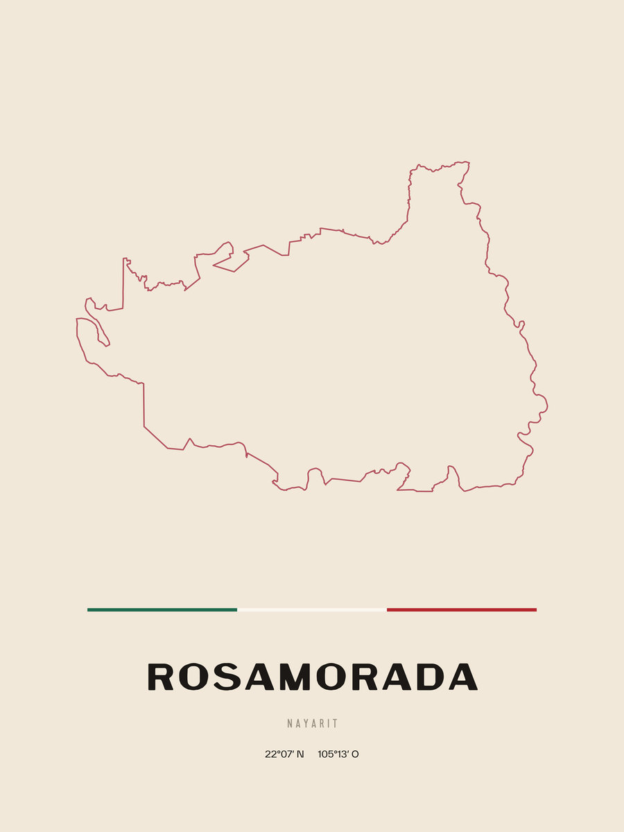 Framed poster of Rosamorada, Nayarit.