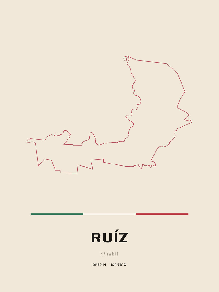 Framed poster of Ruíz, Nayarit.