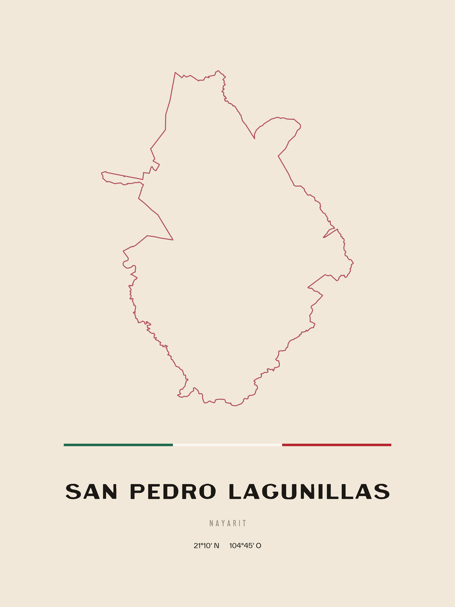Framed poster of San Pedro Lagunillas, Nayarit.