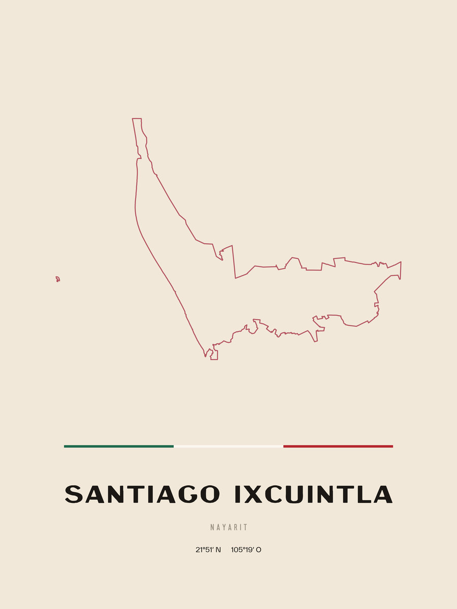 Framed poster of Santiago Ixcuintla, Nayarit.