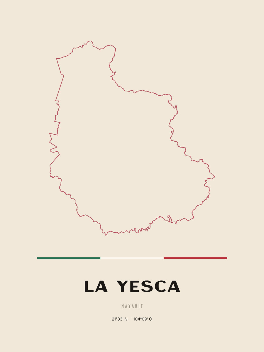 Framed poster of La Yesca, Nayarit.