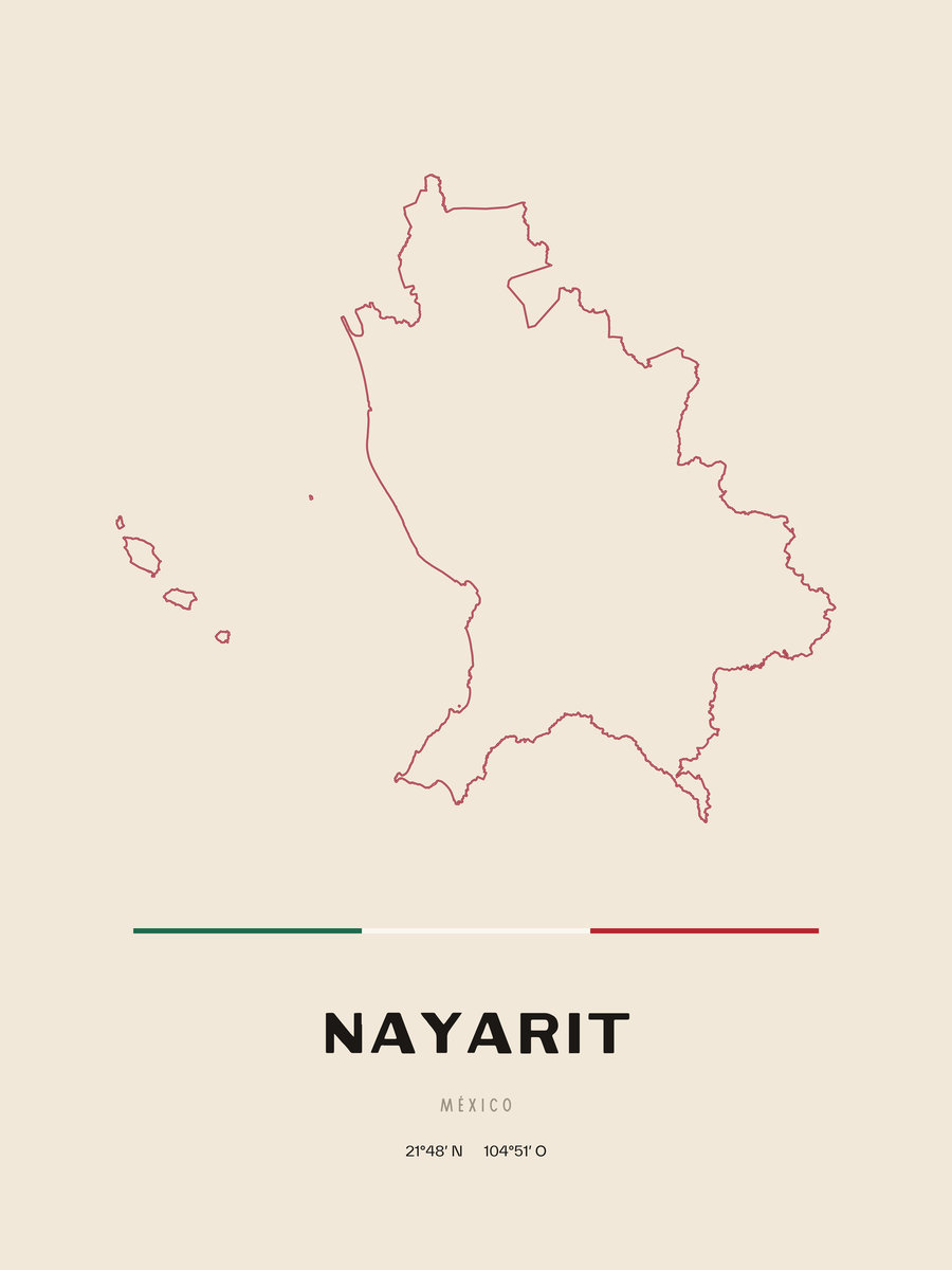 Framed poster of Nayarit.