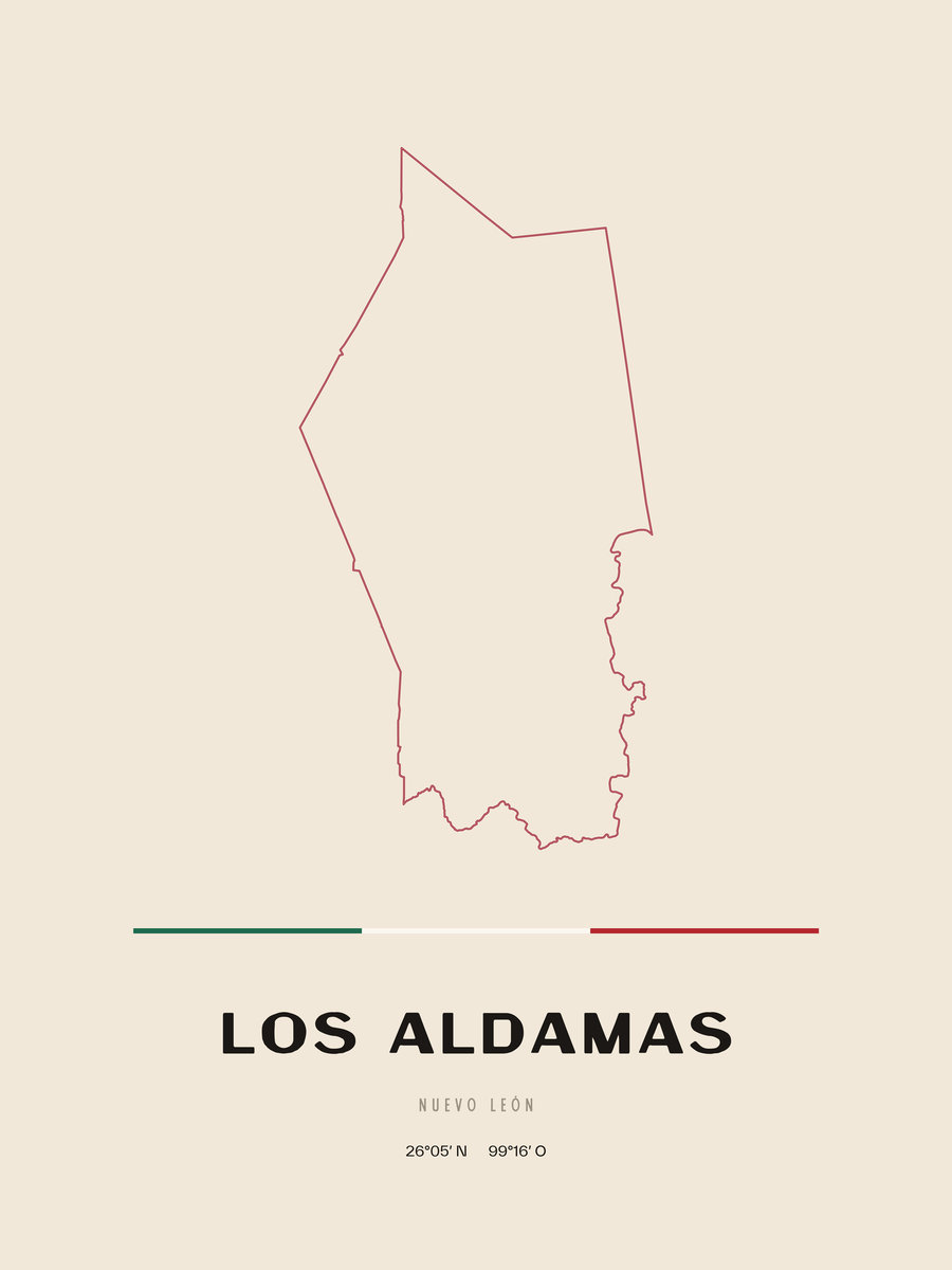 Framed poster of Los Aldamas, Nuevo León.