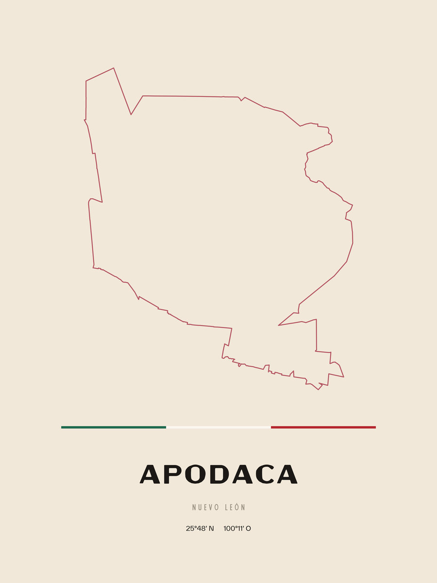 Framed poster of Apodaca, Nuevo León.