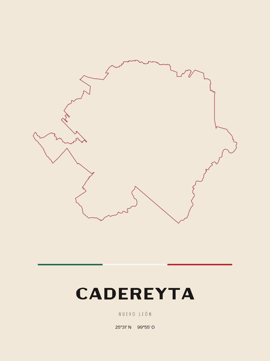 Framed poster of Cadereyta, Nuevo León.