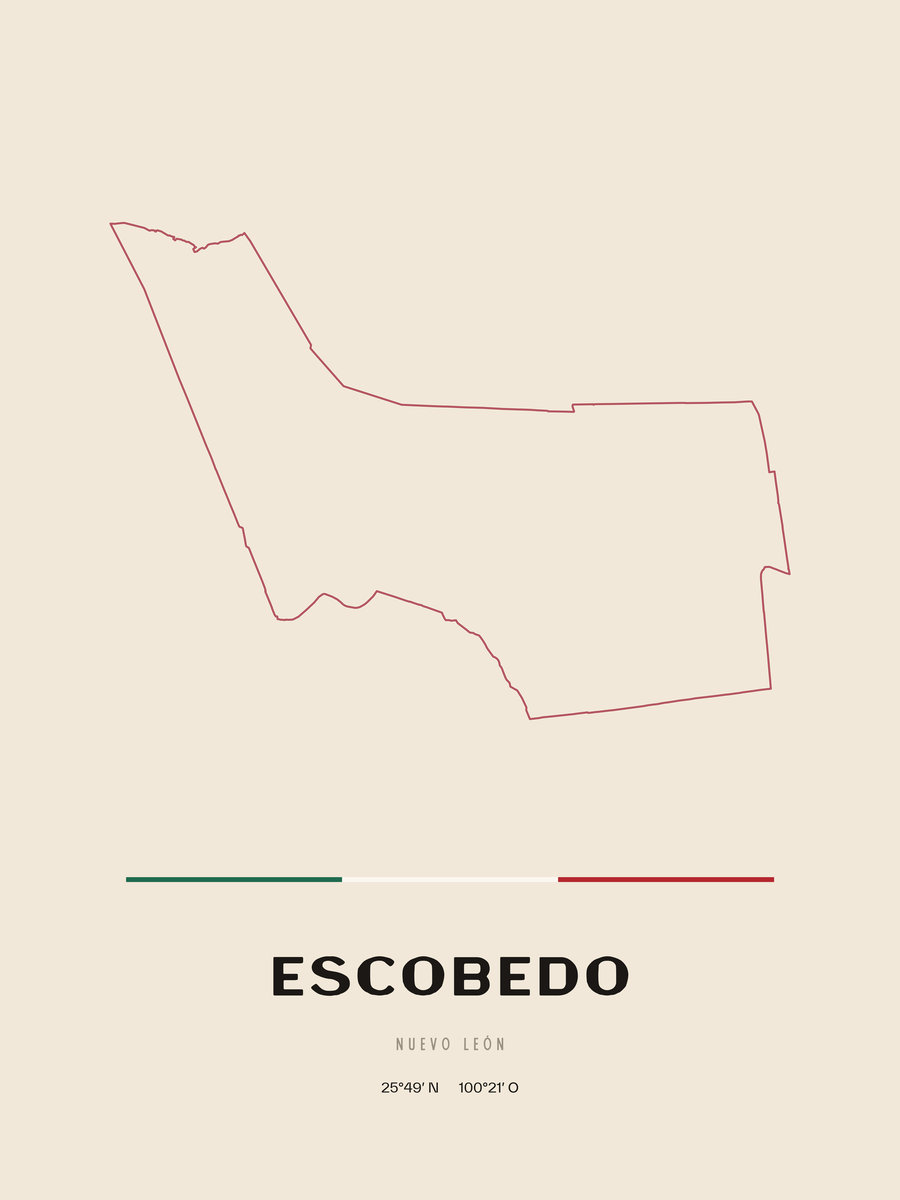 Framed poster of Escobedo, Nuevo León.