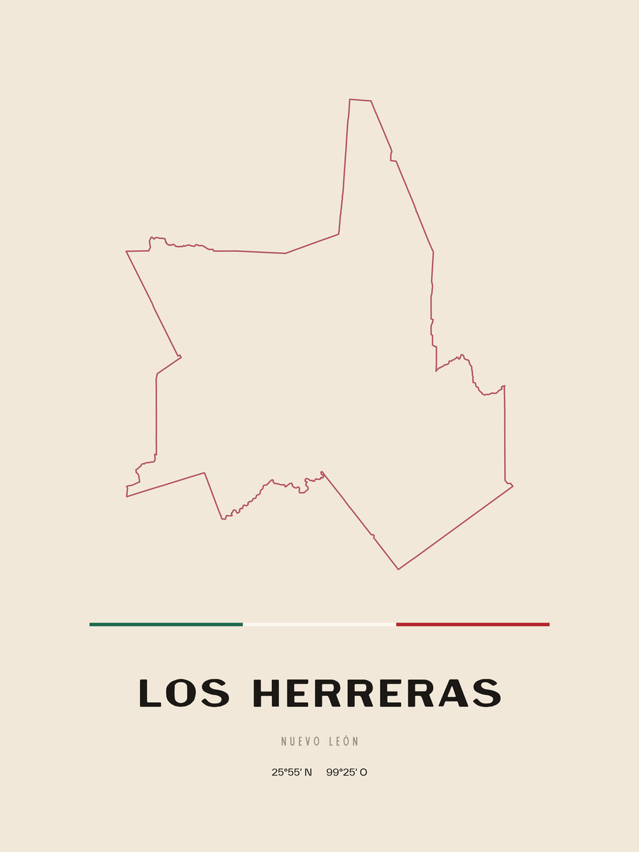 Framed poster of Los Herreras, Nuevo León.