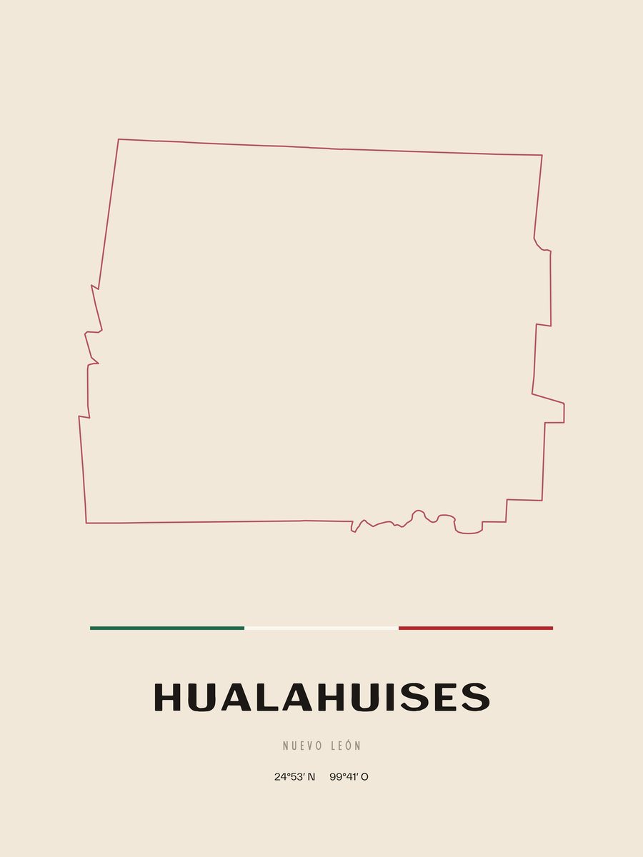 Framed poster of Hualahuises, Nuevo León.