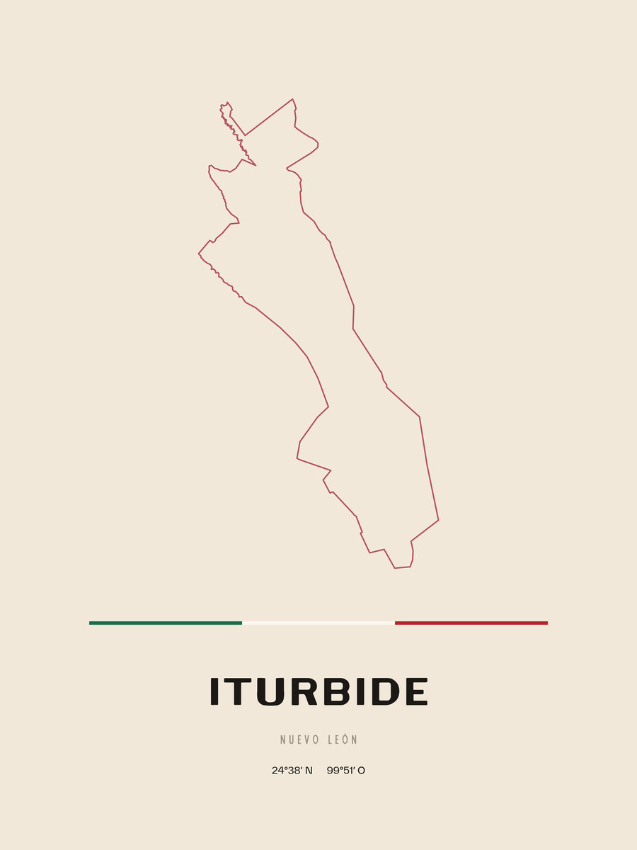 Framed poster of Iturbide, Nuevo León.