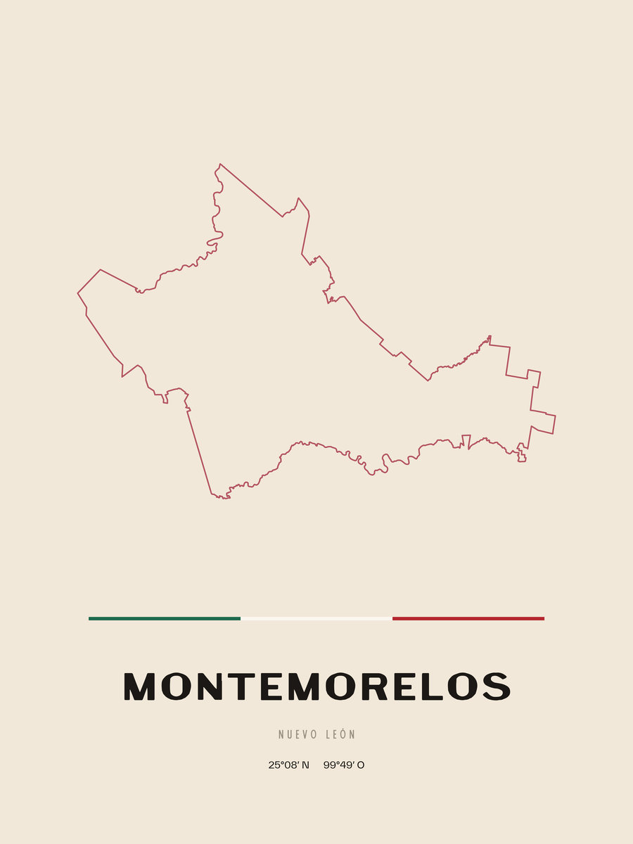 Framed poster of Montemorelos, Nuevo León.