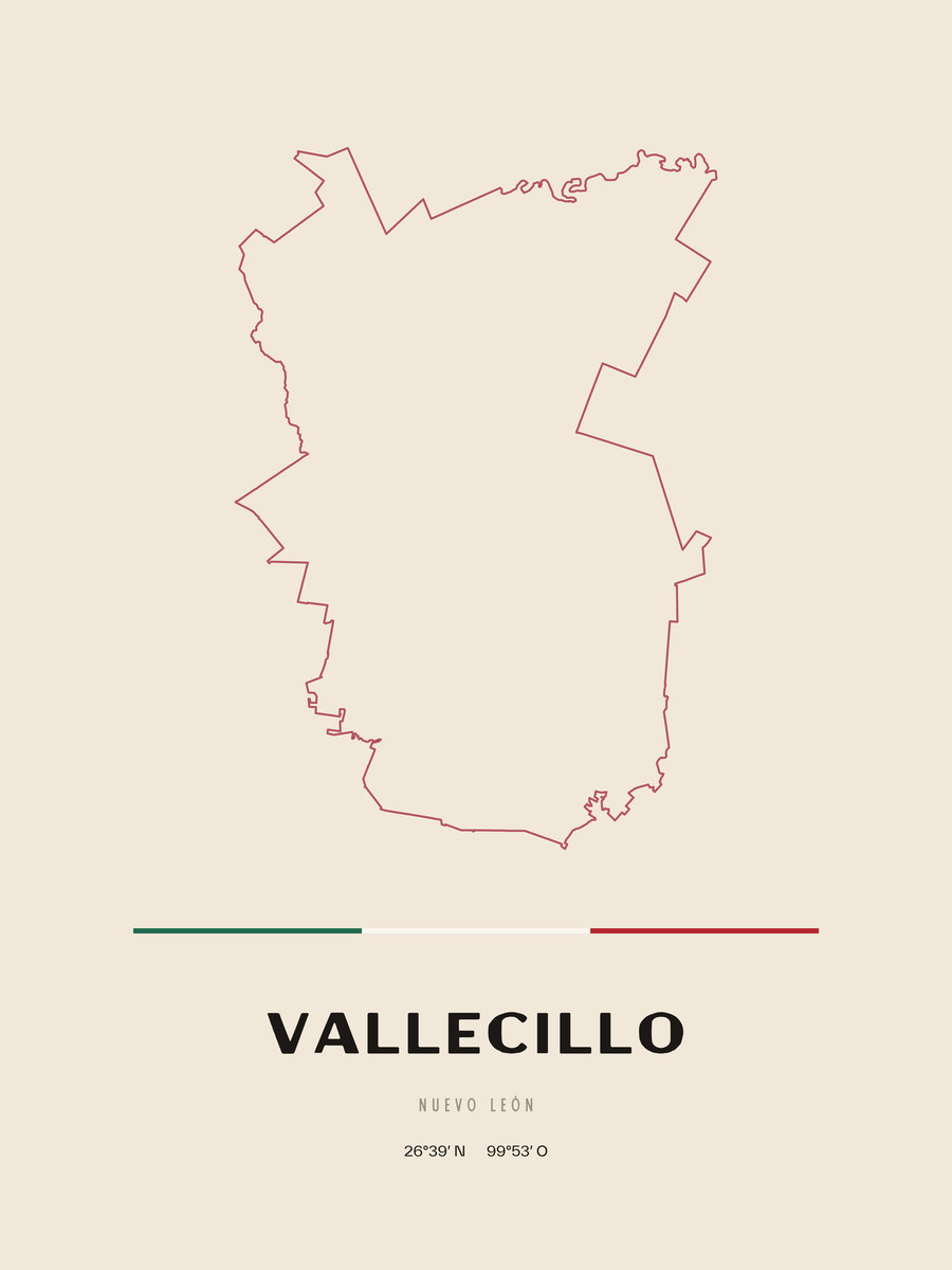 Framed poster of Vallecillo, Nuevo León.