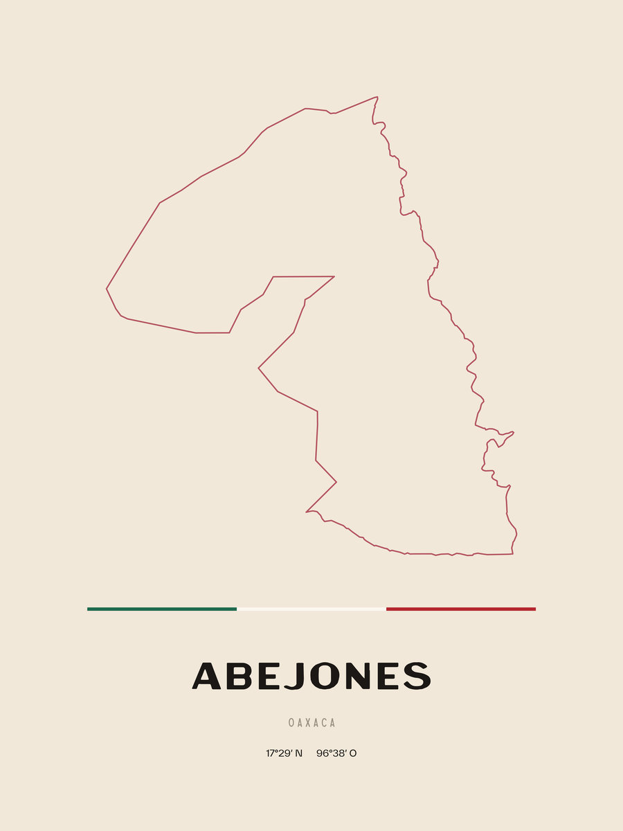 Framed poster of Abejones, Oaxaca.