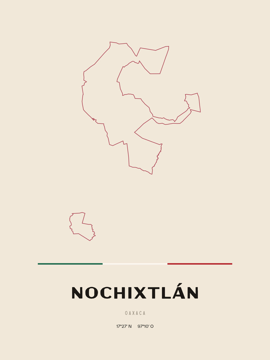 Framed poster of Nochixtlán, Oaxaca.