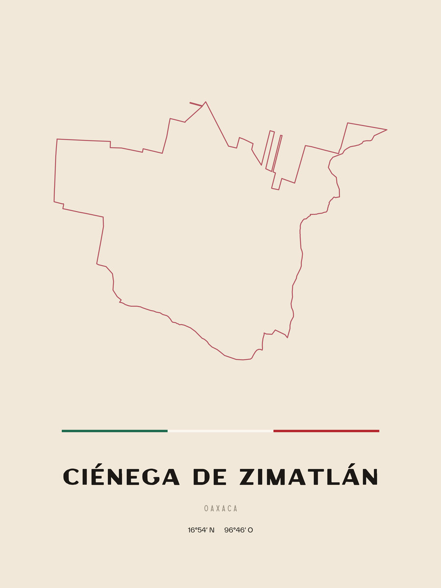 Framed poster of Ciénega de Zimatlán, Oaxaca.