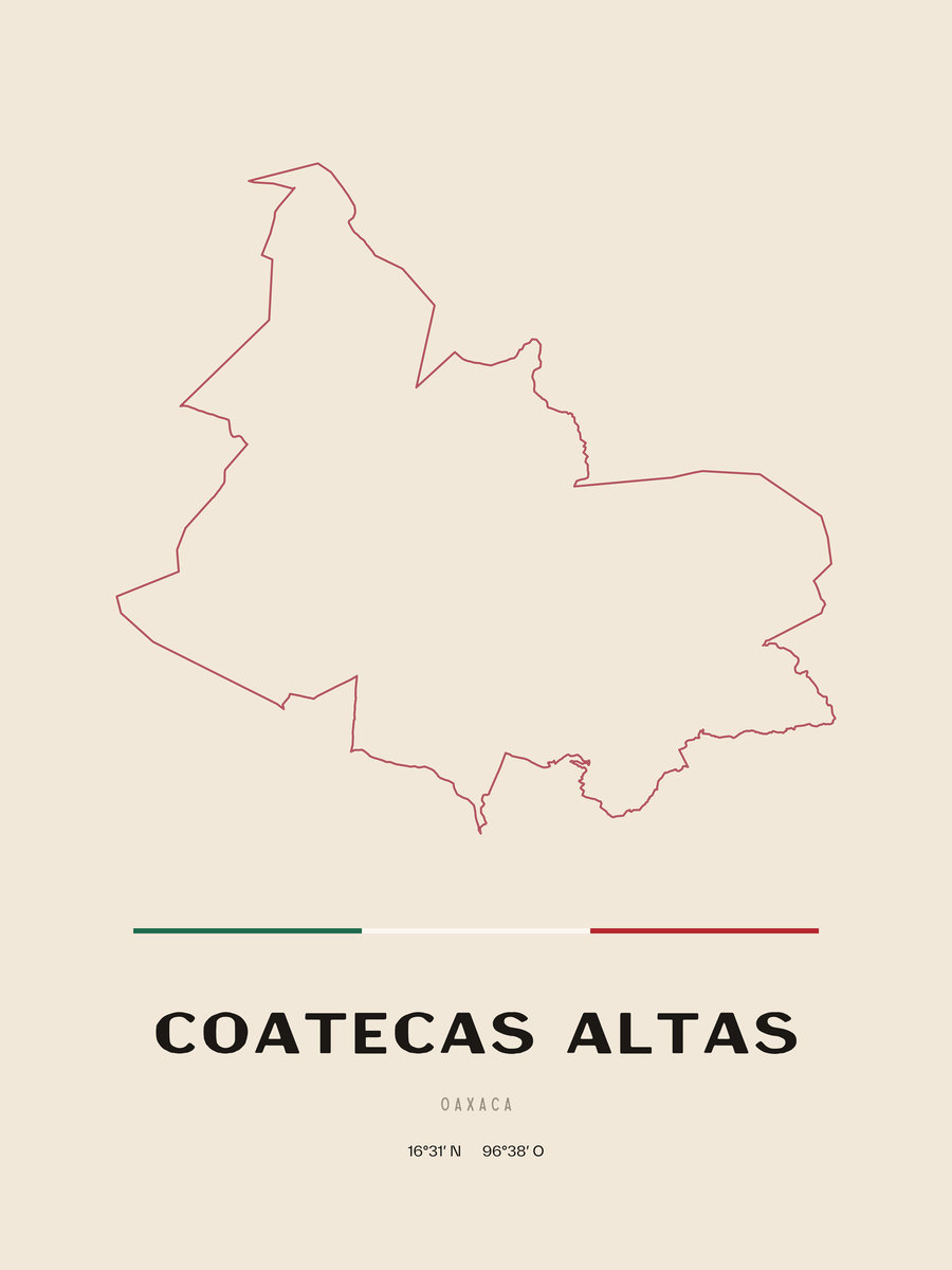 Framed poster of Coatecas Altas, Oaxaca.