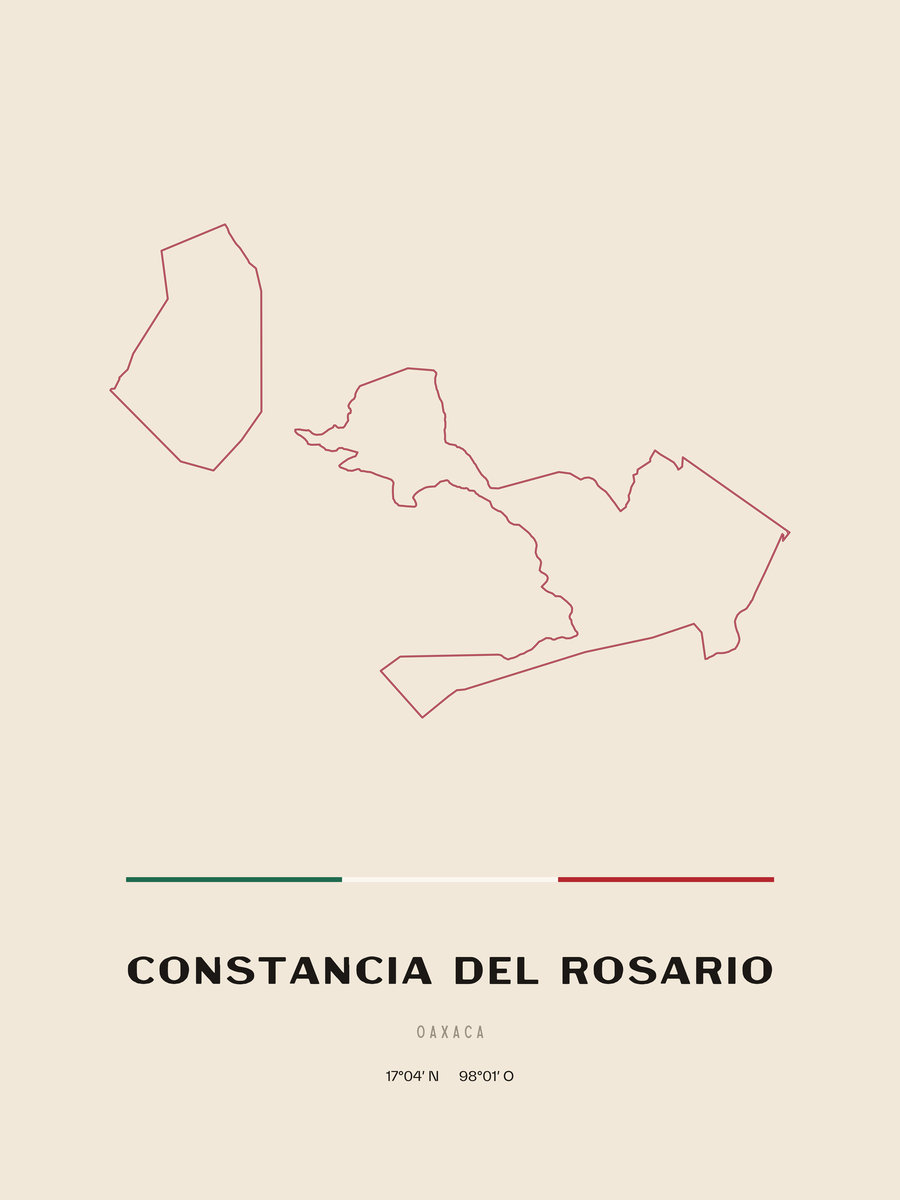 Framed poster of Constancia del Rosario, Oaxaca.