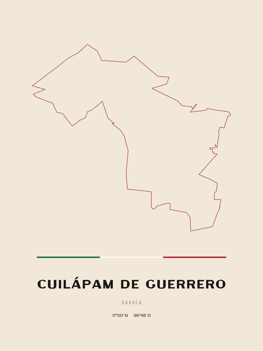 Framed poster of Cuilápam de Guerrero, Oaxaca.
