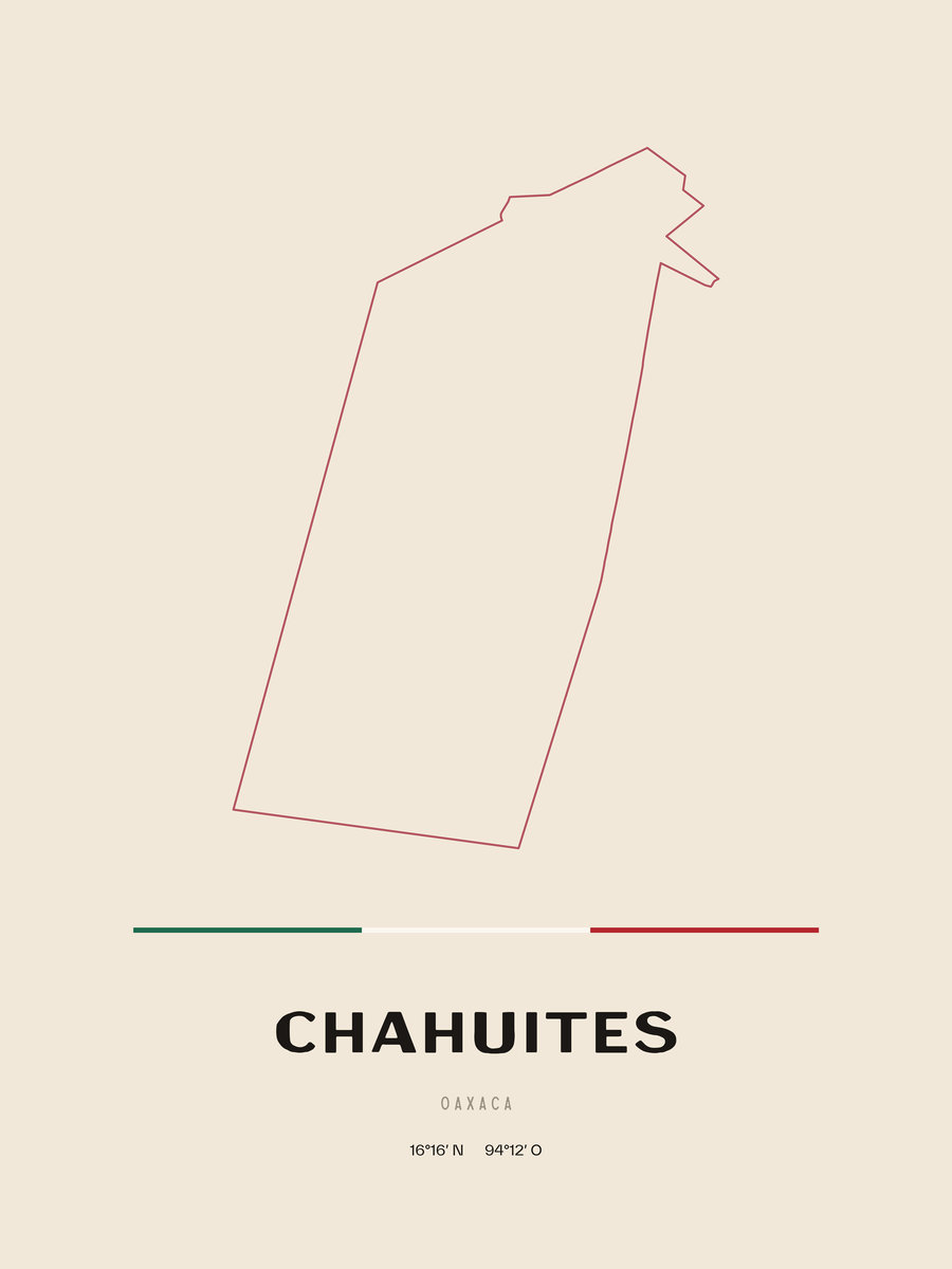 Framed poster of Chahuites, Oaxaca.