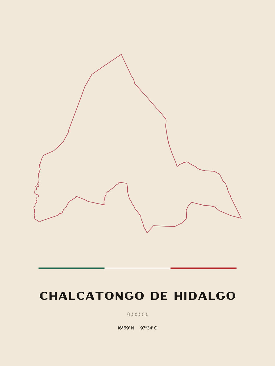 Framed poster of Chalcatongo de Hidalgo, Oaxaca.