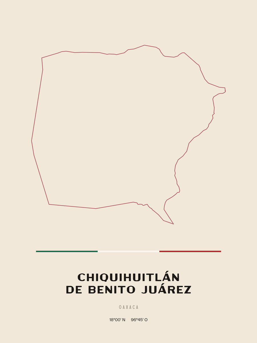 Framed poster of Chiquihuitlán de Benito Juárez, Oaxaca.