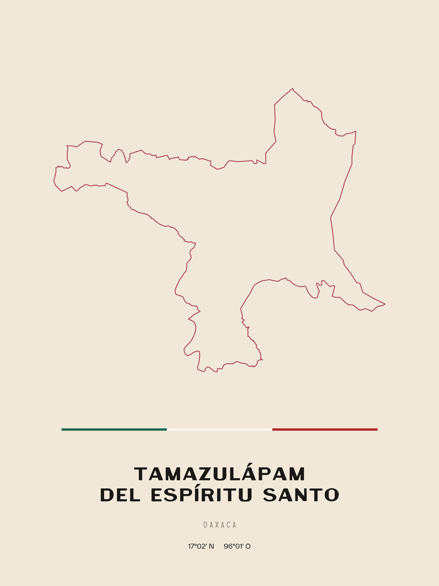 Framed poster of Tamazulápam del Espíritu Santo, Oaxaca.
