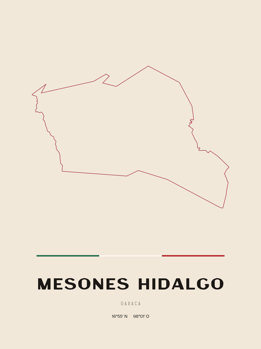 Framed poster of Mesones Hidalgo, Oaxaca.