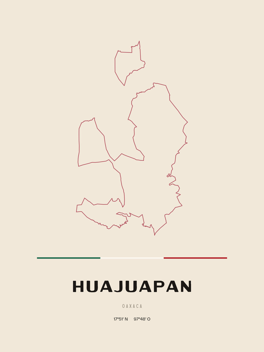 Framed poster of Huajuapan, Oaxaca.