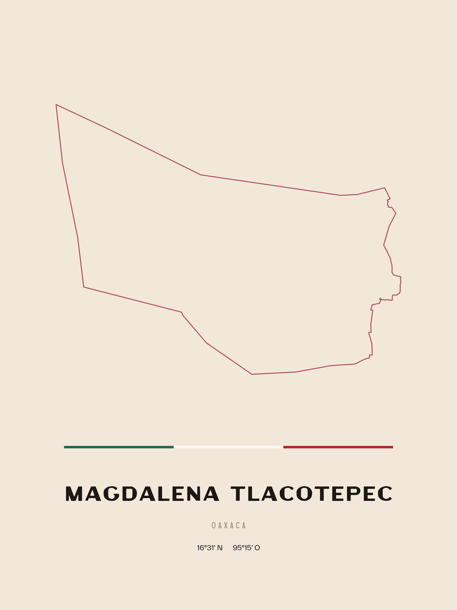 Framed poster of Magdalena Tlacotepec, Oaxaca.