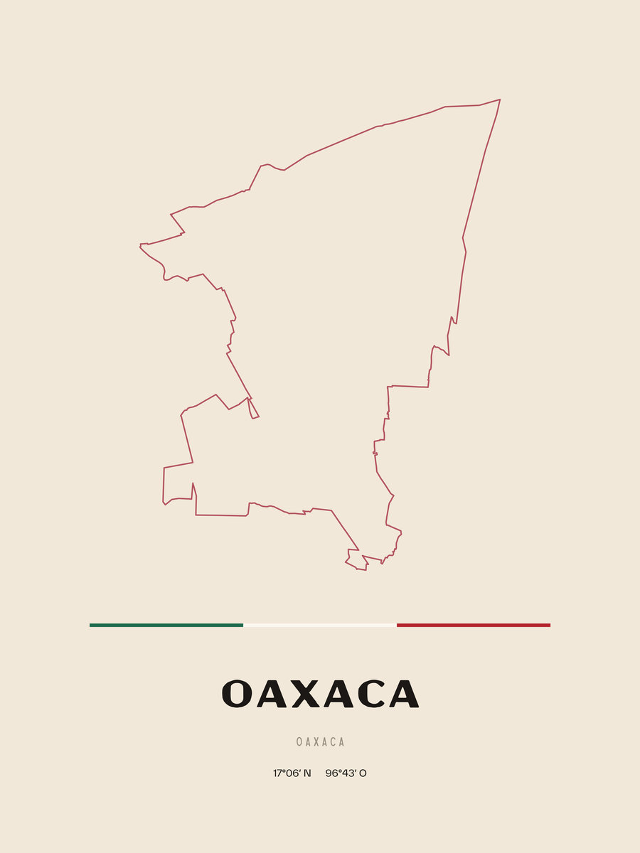 Framed poster of Oaxaca, Oaxaca.