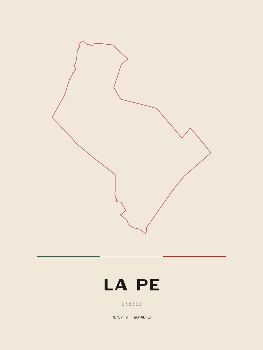 Framed poster of La Pe, Oaxaca.