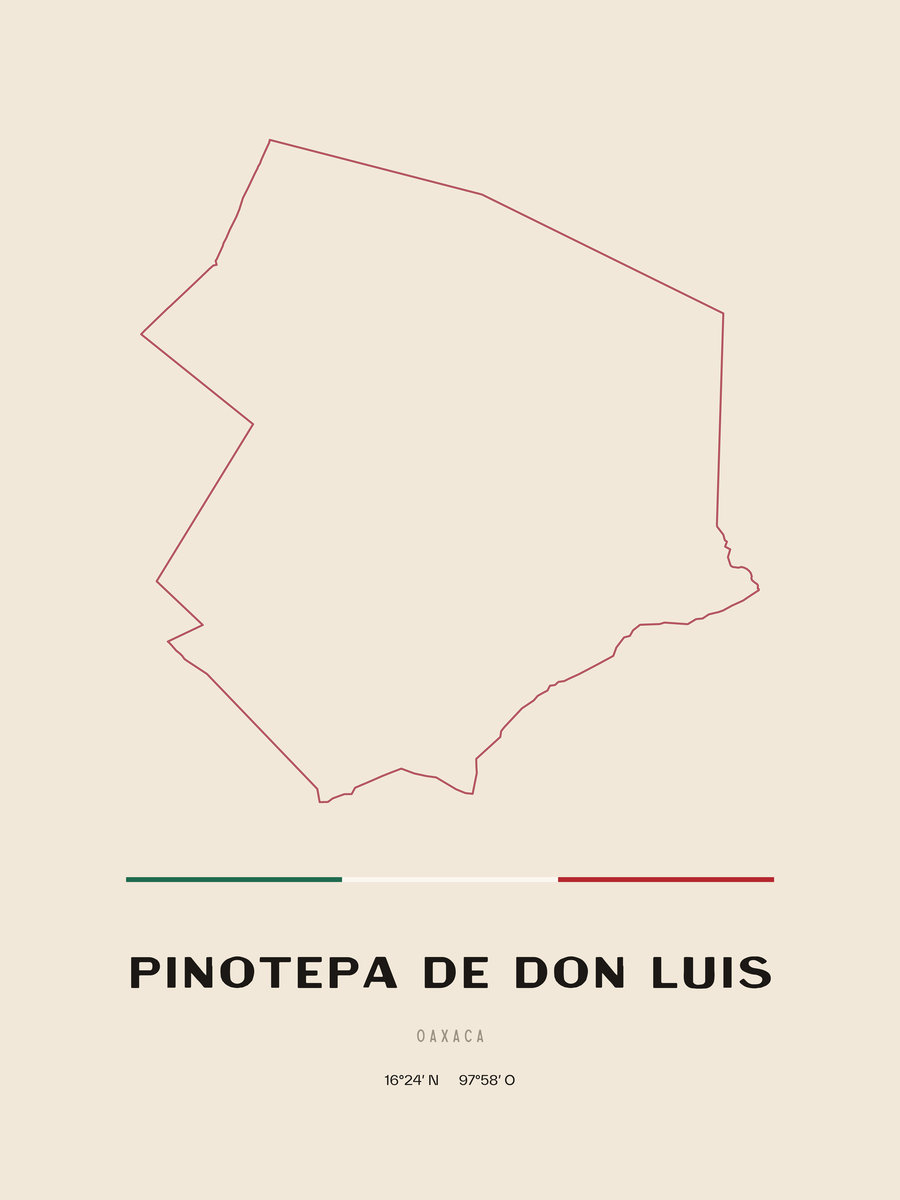 Framed poster of Pinotepa de Don Luis, Oaxaca.