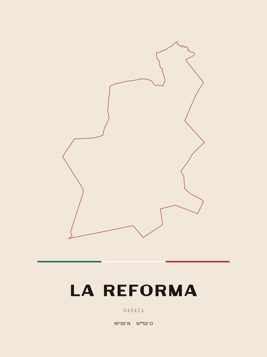 Framed poster of La Reforma, Oaxaca.