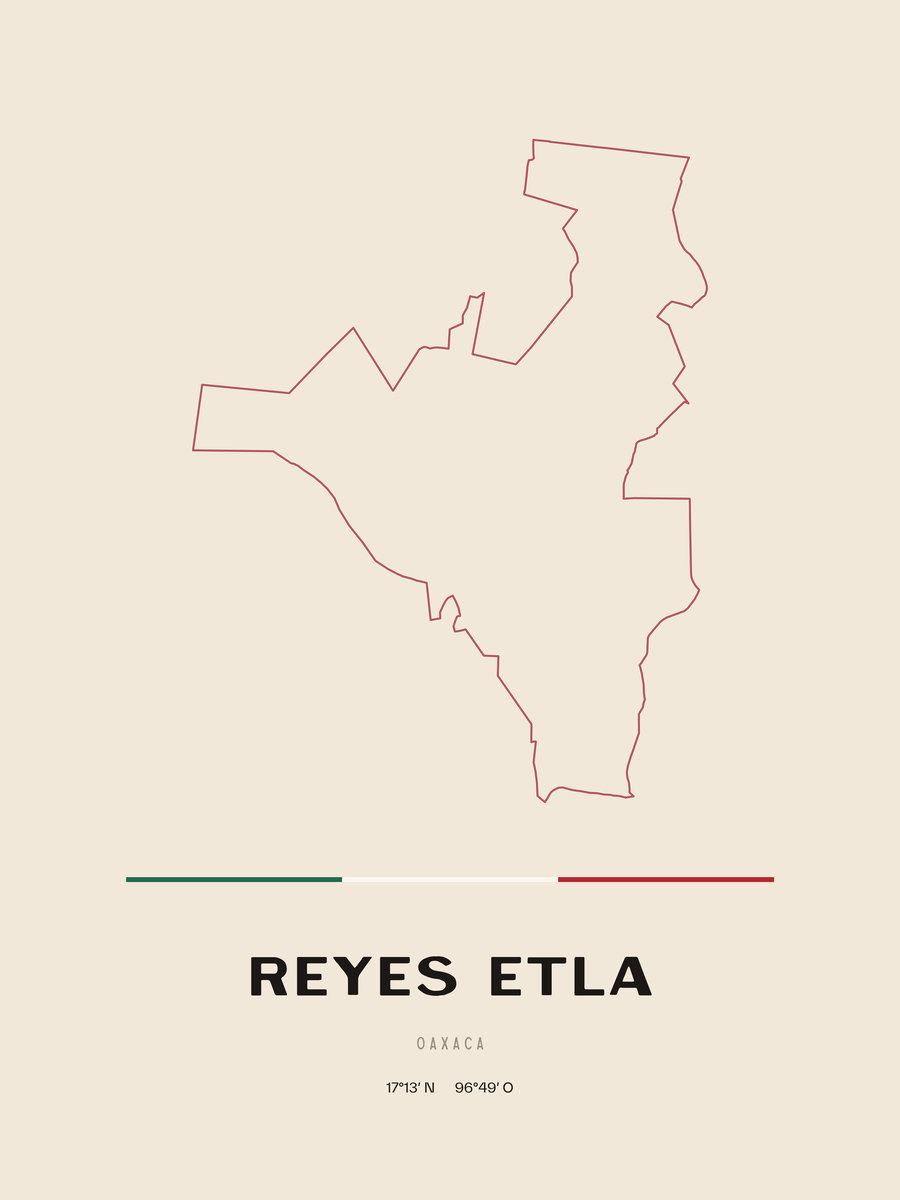 Framed poster of Reyes Etla, Oaxaca.