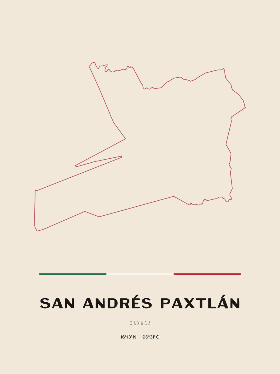 Framed poster of San Andrés Paxtlán, Oaxaca.