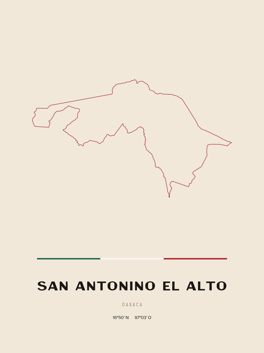 Framed poster of San Antonino el Alto, Oaxaca.
