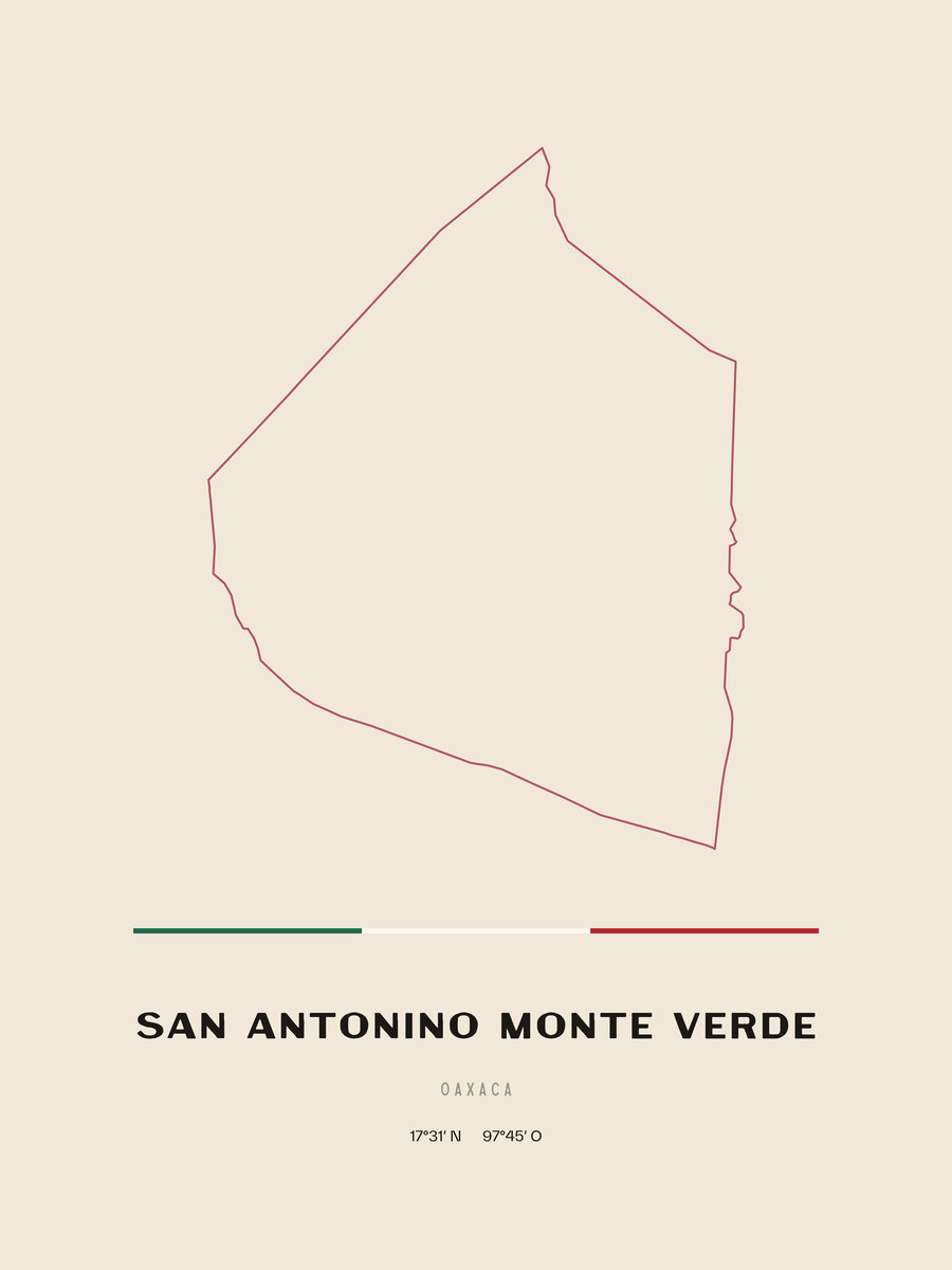 Framed poster of San Antonino Monte Verde, Oaxaca.