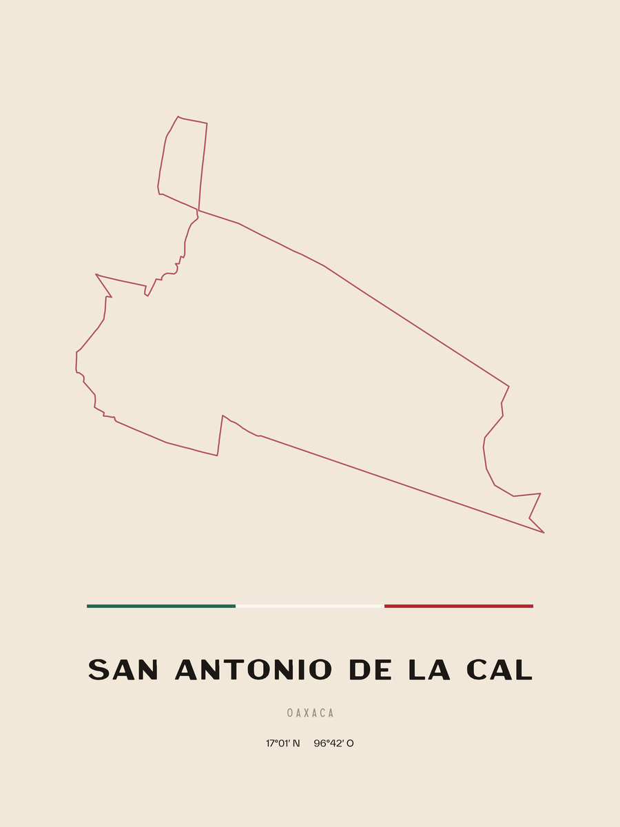 Framed poster of San Antonio de la Cal, Oaxaca.