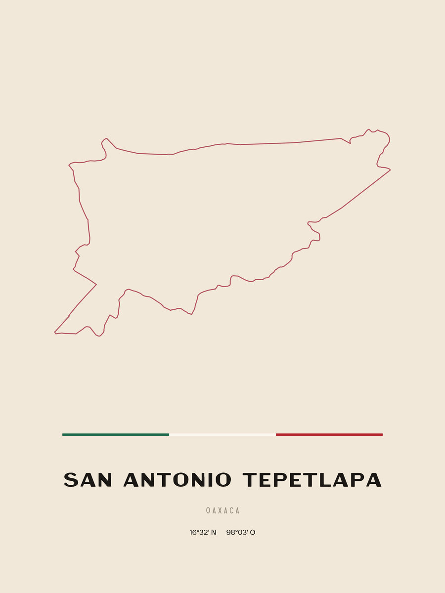 Framed poster of San Antonio Tepetlapa, Oaxaca.