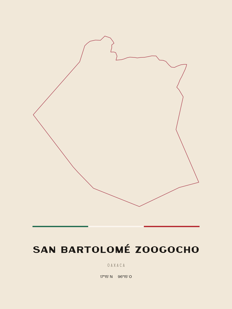Framed poster of San Bartolomé Zoogocho, Oaxaca.