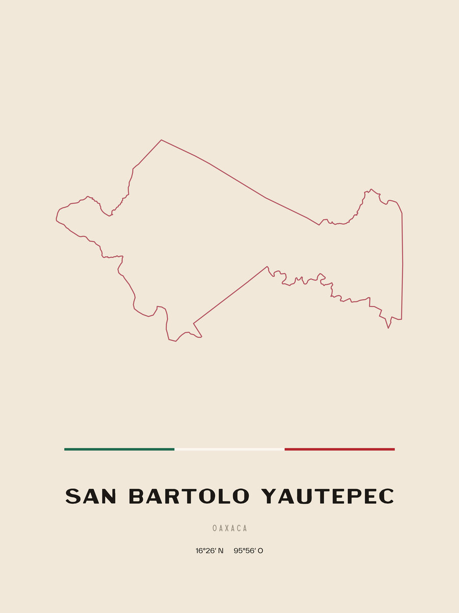 Framed poster of San Bartolo Yautepec, Oaxaca.