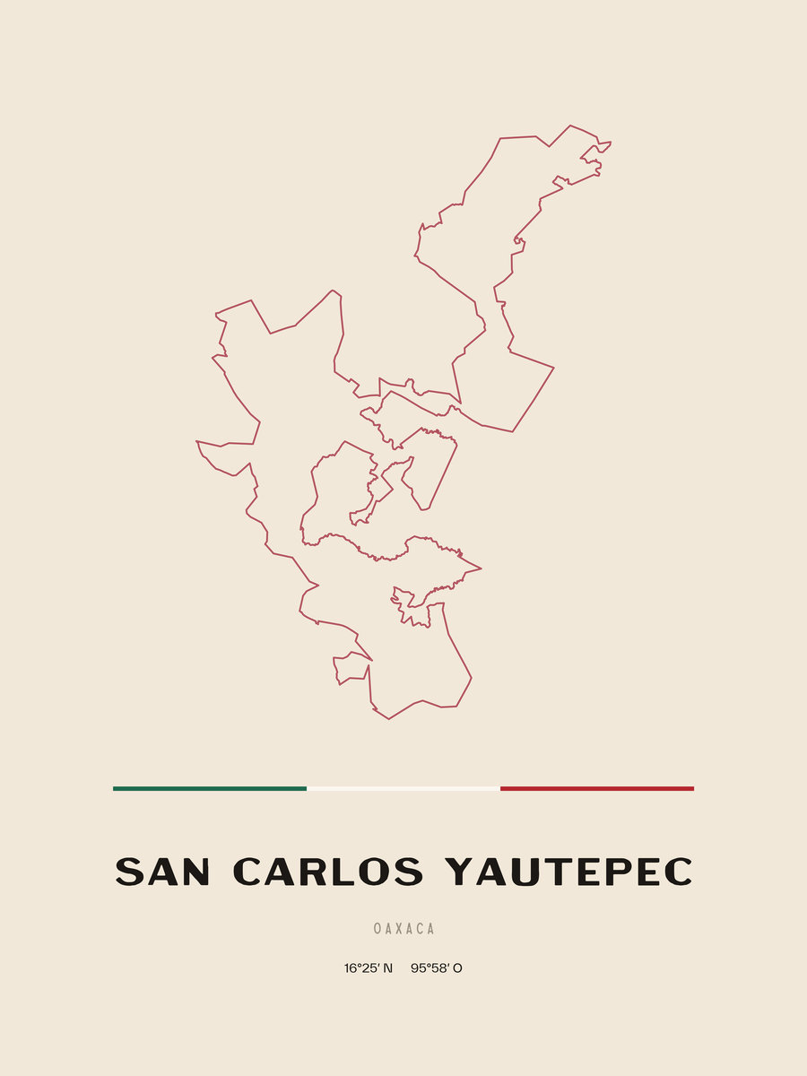 Framed poster of San Carlos Yautepec, Oaxaca.
