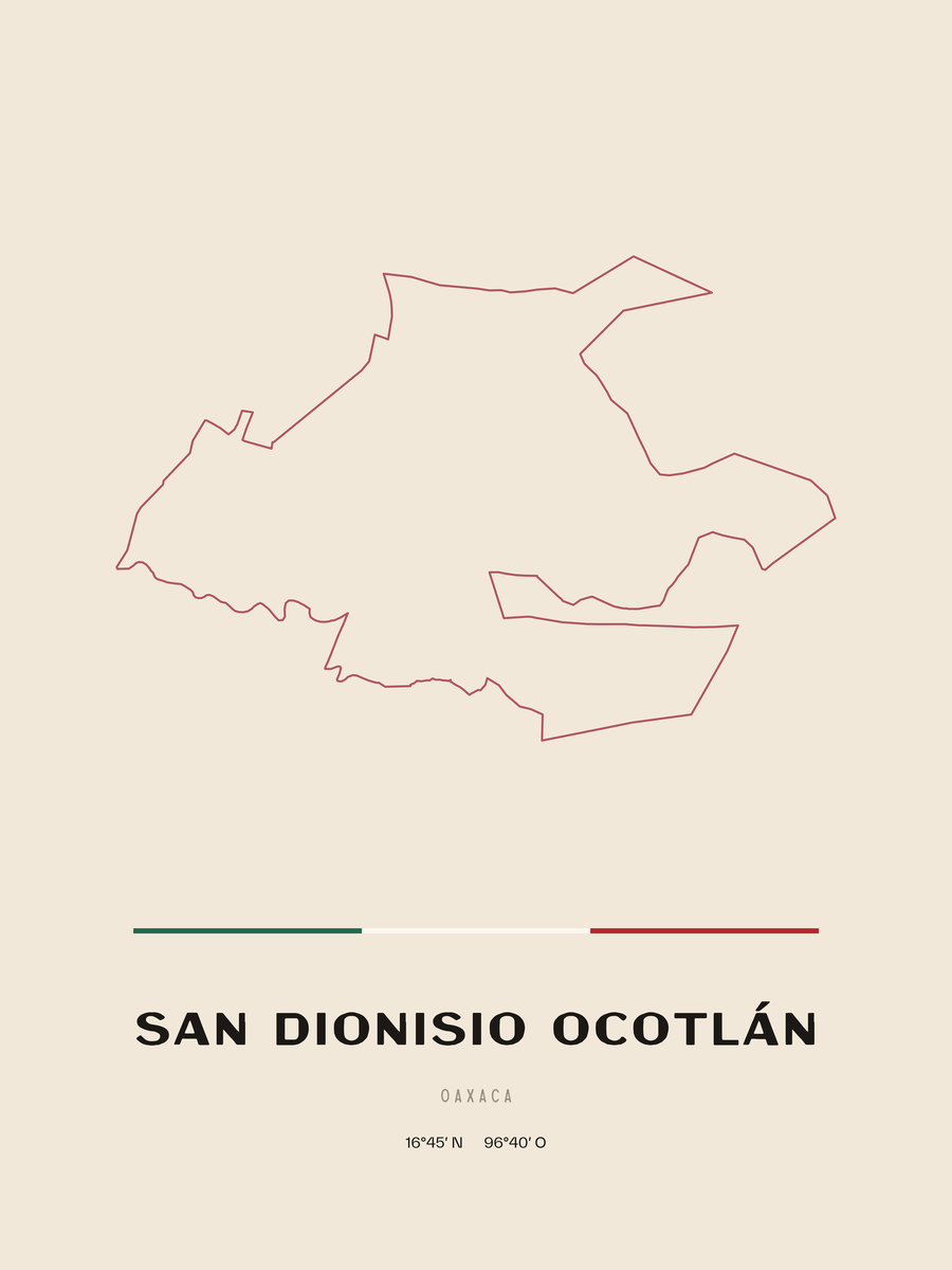 Framed poster of San Dionisio Ocotlán, Oaxaca.