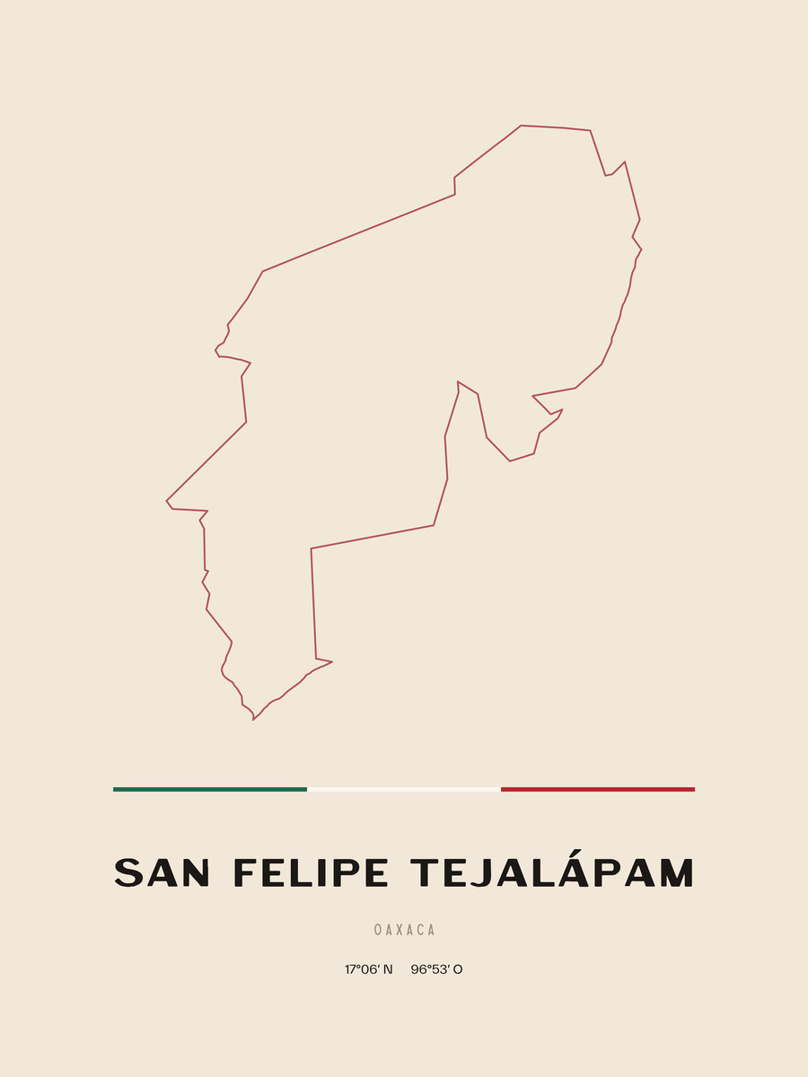 Framed poster of San Felipe Tejalápam, Oaxaca.