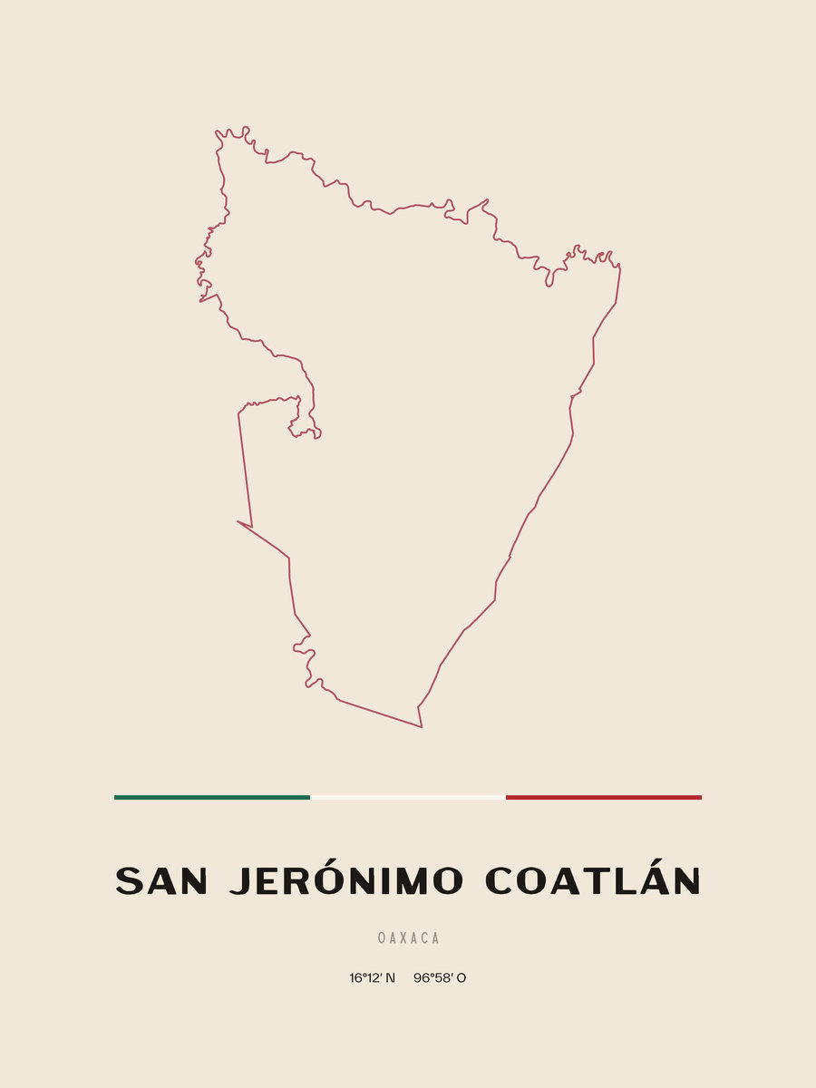 Framed poster of San Jerónimo Coatlán, Oaxaca.
