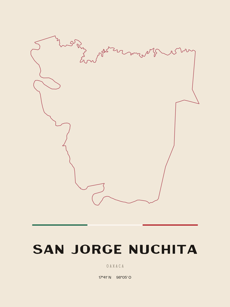 Framed poster of San Jorge Nuchita, Oaxaca.