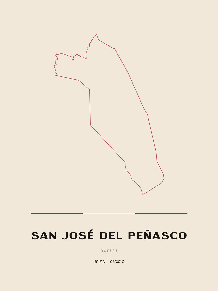 Framed poster of San José del Peñasco, Oaxaca.