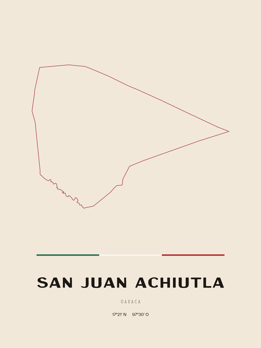 Framed poster of San Juan Achiutla, Oaxaca.