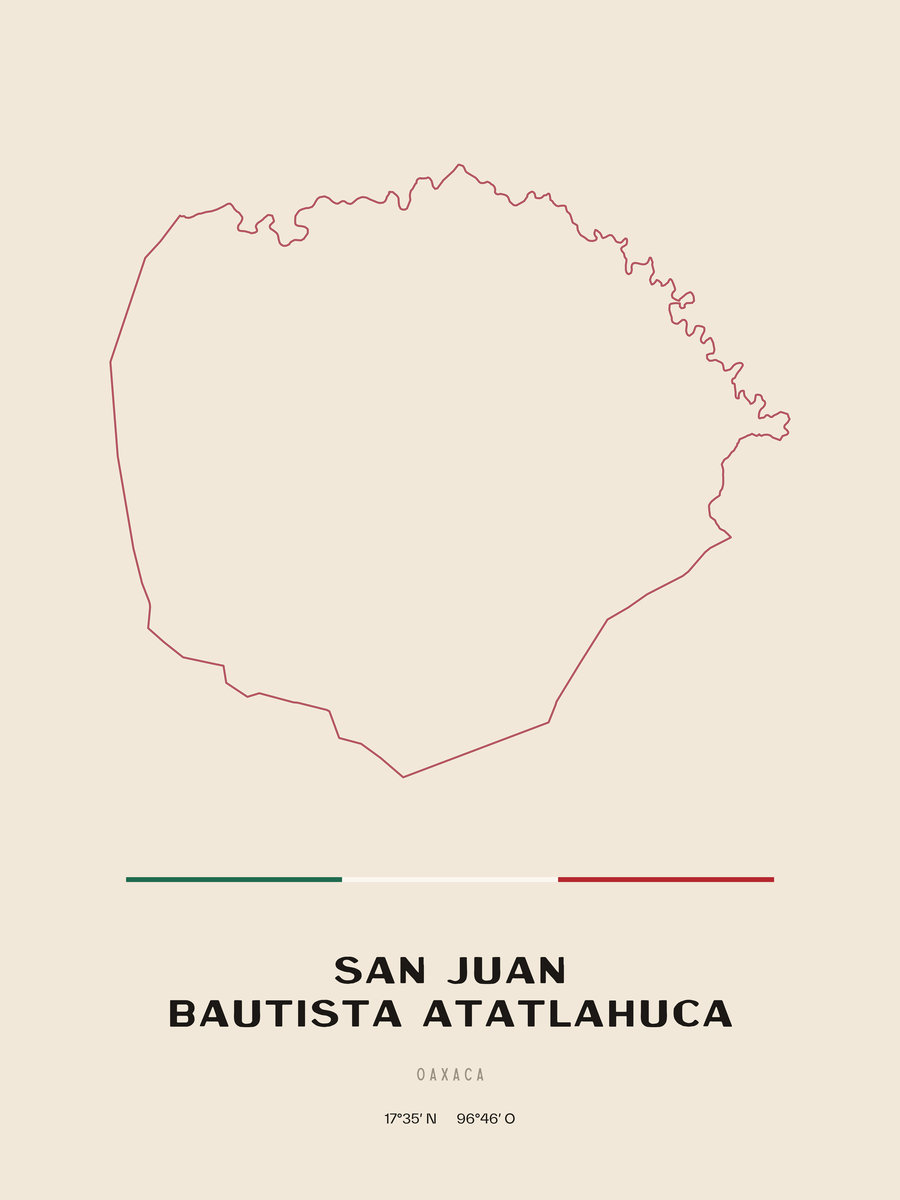 Framed poster of San Juan Bautista Atatlahuca, Oaxaca.
